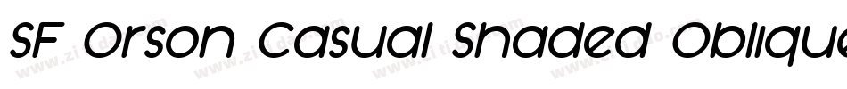 SF Orson Casual Shaded Oblique字体转换